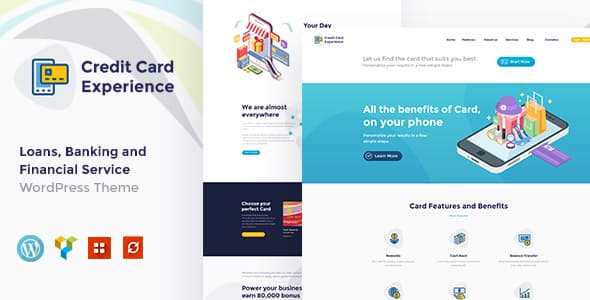 Credit Card Experience Loan Company and Online Banking WordPress Theme Nulled
