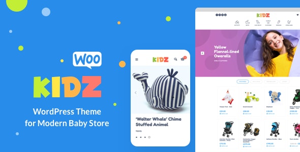 KIDZ - Baby Shop & Kids Store WordPress WooCommerce Theme