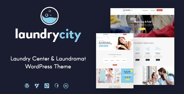 Laundry City Free Download Dry Cleaning & Washing Services WordPress Theme Nulled