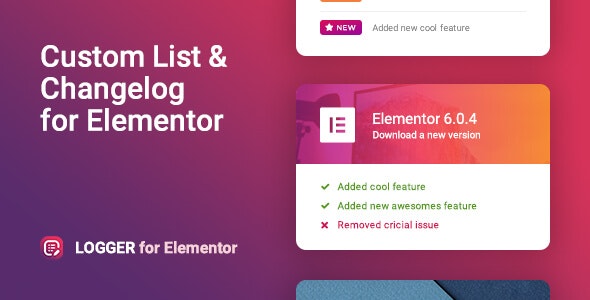 Logger v1.0.2 - Changelog & Custom List for Elementor