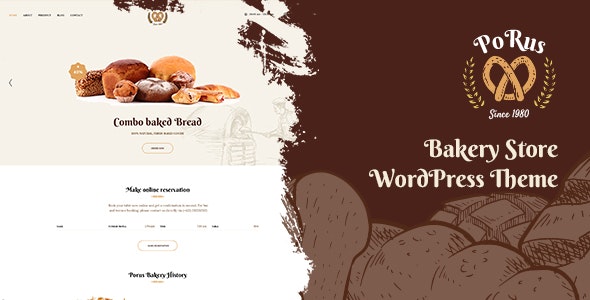 Porus v1.0.1 - Bakery Store WordPress Theme