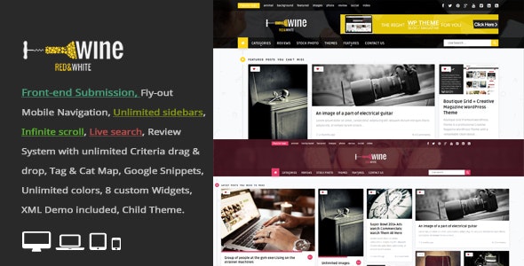 Wine Masonry v2.9 - Review & Front-end Submission WordPress Theme
