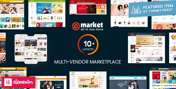 eMarket v2.0.1 - Multi Vendor MarketPlace WordPress Theme