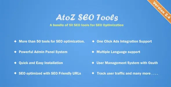 AtoZ SEO Tools Nulled Search Engine Optimization Tools Free Download