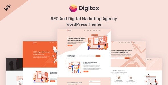 Digitax Nulled - SEO & Digital Marketing Agency WordPress Theme Free Download