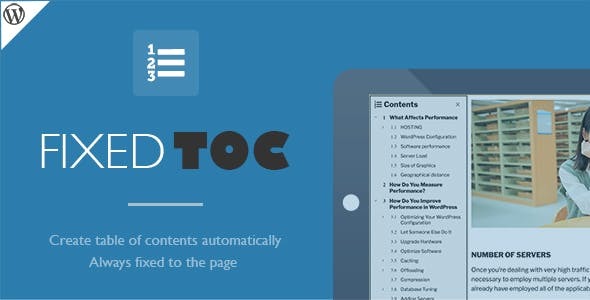 Fixed TOC Nulled Table of Contents for WordPress Plugin Free Download