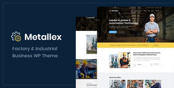Metallex Nulled Industrial And Engineering WordPress Theme Free Download