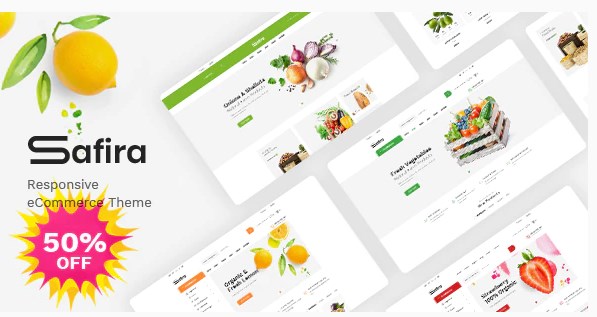 Safira - Food & Organic WooCommerce WordPress Theme Nulled