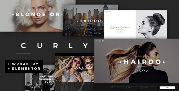 Curly Nulled A Stylish Theme for Hairdressers and Hair Salons Free Download