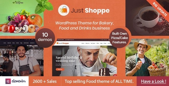 JustShoppe Nulled Cake Bakery WordPress Theme Free Download