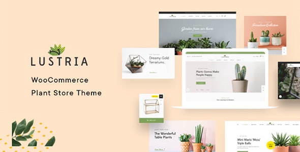 Lustria - MultiPurpose Plant Store WordPress Theme Nulled