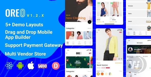 Oreo Fashion - Full React Native App for Woocommerce Nulled