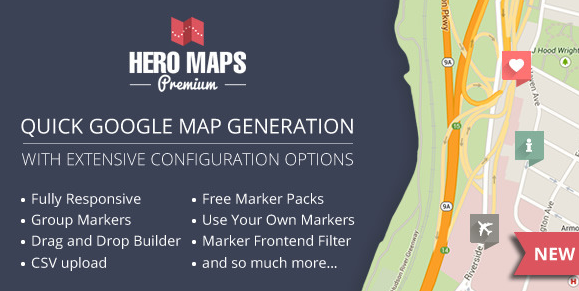 Hero Maps Premium v2.1.6 - Responsive Google Maps Plugin