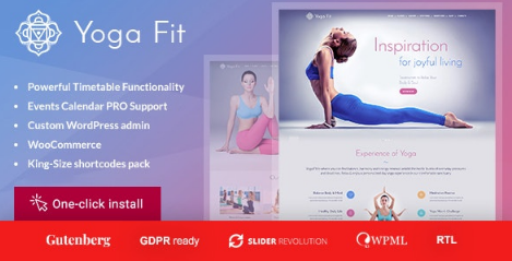 Yoga Fit v1.2.8 - Sports, Fitness & Gym WordPress Theme