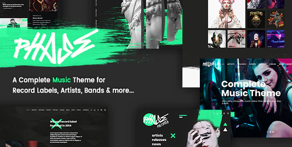 Phase v1.4 - A Complete Music WordPress Theme for Record Labels and Artists