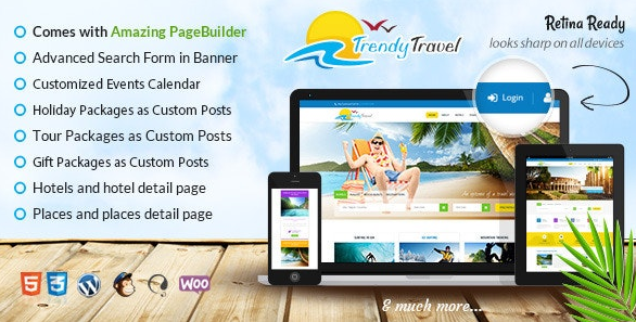 Trendy Travel - Tour Travel WordPress Agency Theme