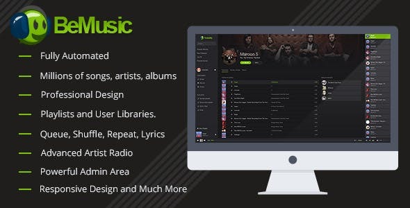 BeMusic Nulled Music Streaming Engine PHP Script Free Download