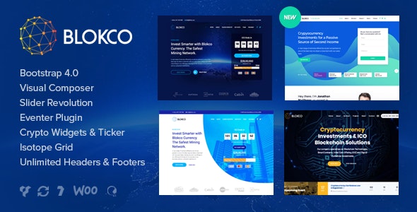 Blokco - Cryptocurrency WordPress Theme Nulled
