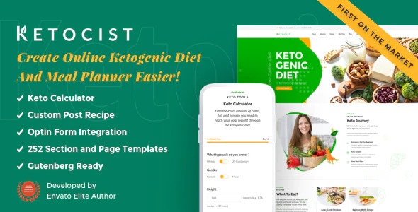 Ketocist - Keto Diet WordPress Theme Nulled