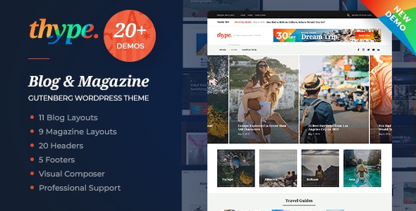Thype Personal Blog Theme Nulled