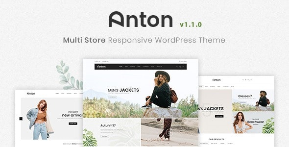 Anton Multi Store Responsive WordPress Theme Free Download