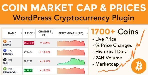Coin Market Cap & Prices Free Download WordPress Cryptocurrency Plugin Nulled