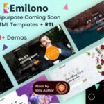 Emilono Nulled Coming Soon HTML Template Free Download