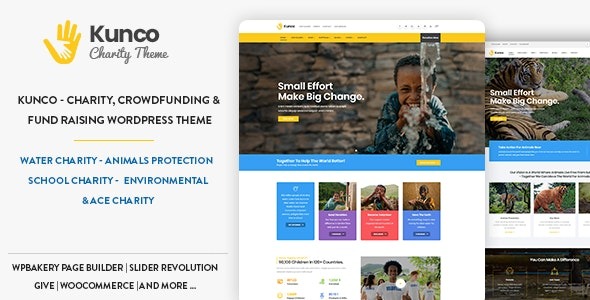 Kunco Nulled Charity & Fundraising WordPress Theme Free Download
