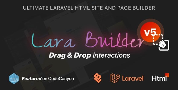 LaraBuilder Nulled HTML website builder in Laravel Free Download