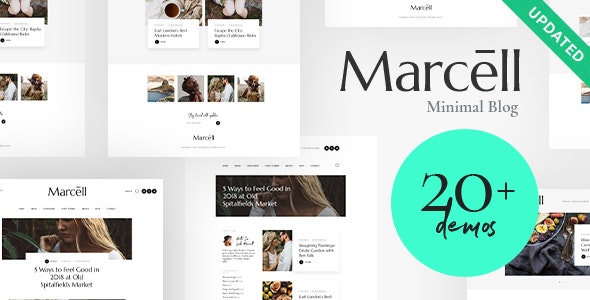 Marcell 20+ Layouts Multi-Concept Personal Blog & Magazine WordPress Theme Nulled