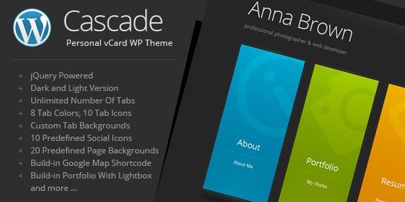 Cascade v7.9 - Personal vCard WordPress Theme