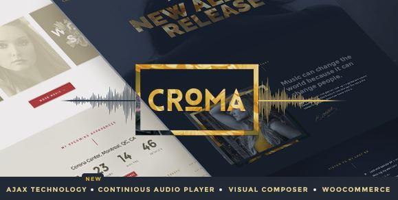 Croma v3.5.6 - Responsive Music WordPress Theme with Ajax and Continuous Playback