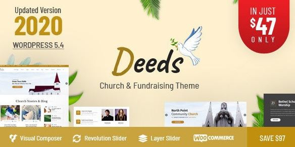 Deeds v8.1 - Best Responsive Nonprofit Church WordPress Theme