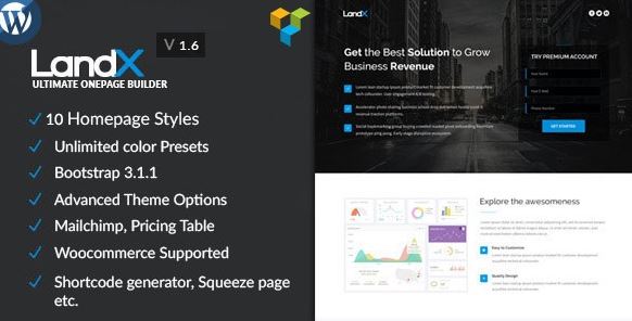 LandX v1.8.6 - Multipurpose WordPress Landing Page