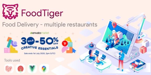 FoodTiger - Food Delivery - Multiple Restaurants
