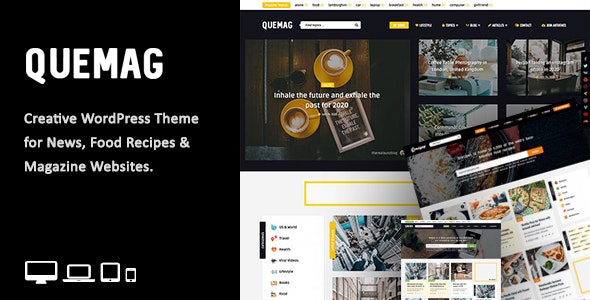 Quemag – Creative WordPress Theme for Bloggers Nulled