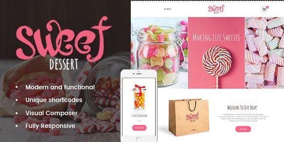 Sweet Dessert - Sweet Shop & Cafe WordPress Theme