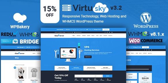VirtuSky | Responsive Web Hosting and WHMCS WordPress Theme