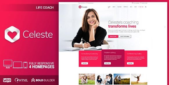Celeste - Life Coach & Therapist WordPress Theme