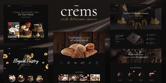 Crems - Bakery, Chocolate Sweets & Pastry WordPress Theme