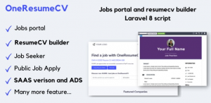 OneResumeCV - Jobs board and resume builder