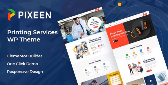 Pixeen - Printing Services Company WordPress Theme