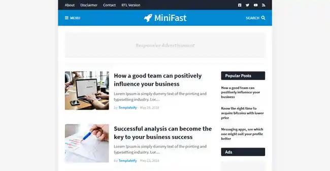 MiniFast – Responsive Blogger Template