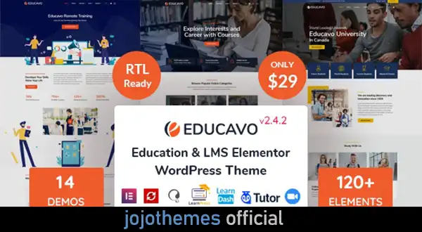 Educavo – Online Courses & Education WordPress Theme