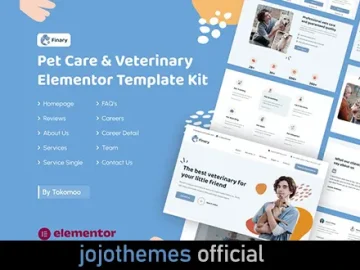 Finary - Pet Care & Veterinary Elementor Template Kit