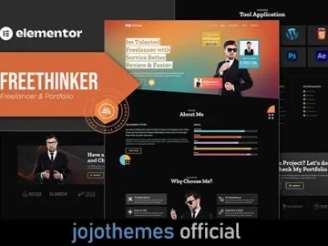 Freethinker - Freelancer & Portfolio Elementor Template Kit
