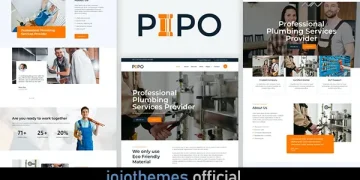 Pipo - Plumber Services Elementor Template Kit