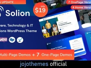 Solion - Technology & IT Solutions WordPress Theme
