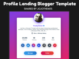 Profile Landing Blogger Template Premium