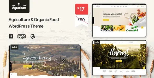 Agrarium Agriculture & Organic Farm WordPress Theme Nulled